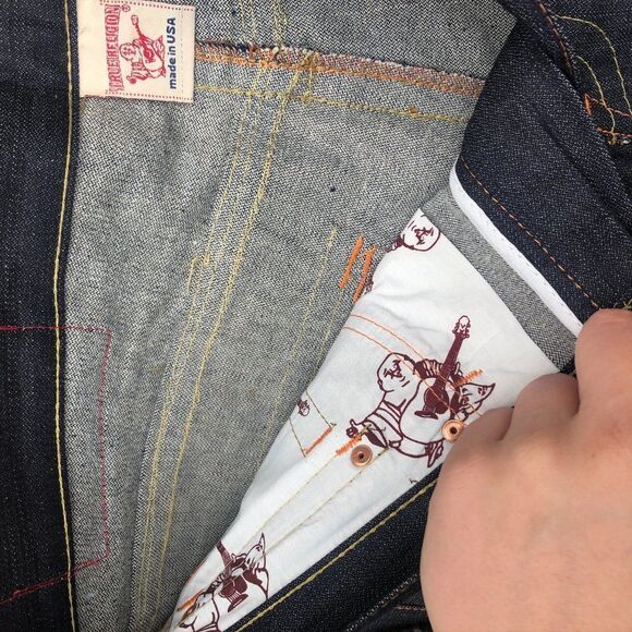 Brand New Vintage True Religion Embroidered Jeans Size 36 JOEY - Picture 5 of 14